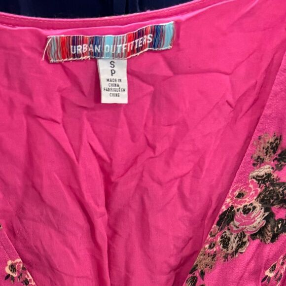 Urban Outfitters Aritha Hook & Eye Pink Floral Babydoll Mini Dress Size Small - Picture 7 of 11